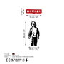 Wallity Banksy Metal 05 Escultura de pared en negro y rojo
